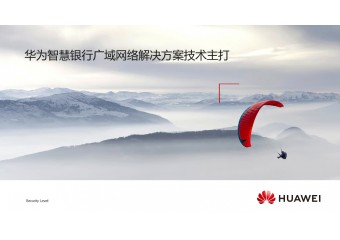 华为 智慧银行广域网络解决方案